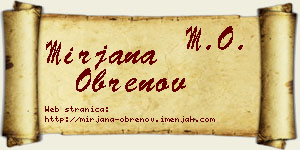 Mirjana Obrenov vizit kartica